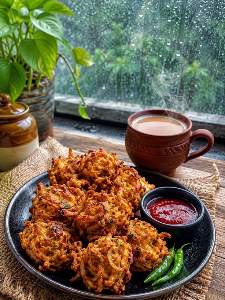 Crispy Kanda Bhaji - Perfect Monsoon Tea Time Snack